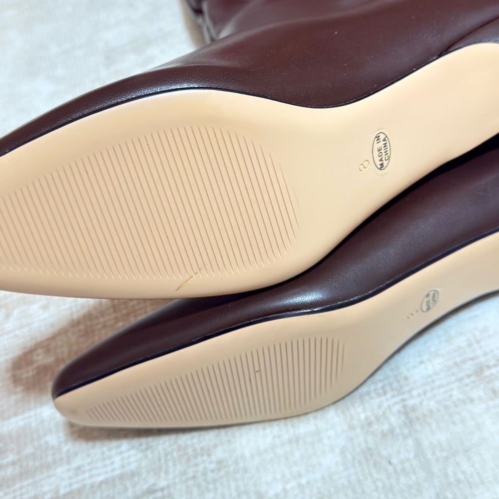 Kitten Heel Boots  Brown Leather - size 8 - Picture 6 of 7